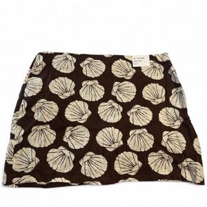 Abercrombie & Fitch Brown Skirt with Shell Design